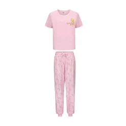 Character Womens Short Sleeve Pyjama Set in Pink