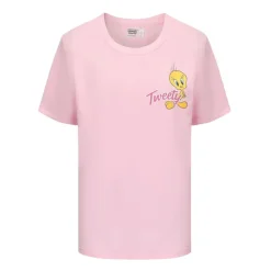 Character Womens Short Sleeve Pyjama Set in Pink