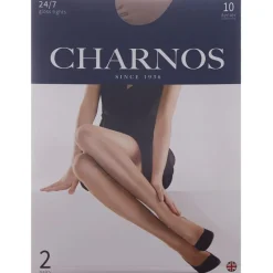 Charnos 7 2 Pair Pack 10 Denier Sheer Tights in Red