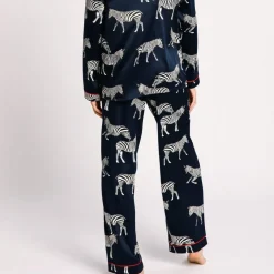 Chelsea Peers Button Up Pyjama Set in Blue
