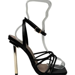 Chic Cross Strp Sndl in Black