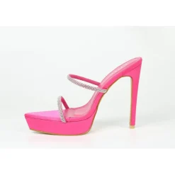 Chic Dmnt Strp Pltfm in Pink