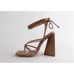 Chic Heel Leg T Sndl in Brown