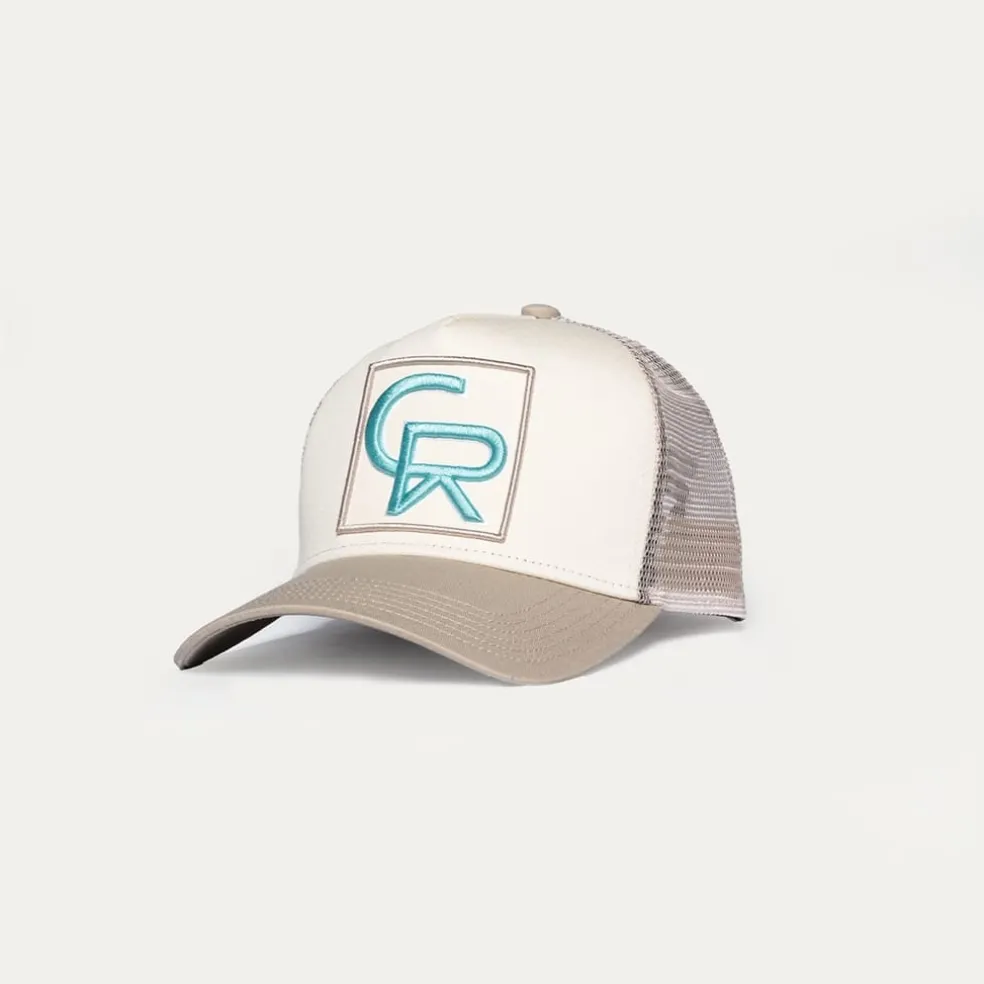 Christian Rose Box Logo Trucker Cap in Multi