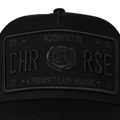 Christian Rose Ii Trucker Cap in Black