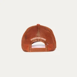 Christian Rose Sketch Trucker Cap in Orange