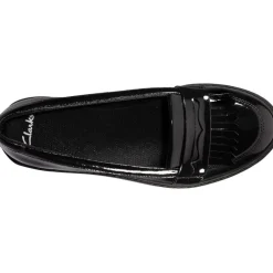 Clarks Bright Loafers Juniors in Black