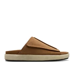 Clarks Originals Overleigh Sliders in Brown
