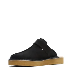 Clarks Originals Trek Mule Suede Shoes in Black