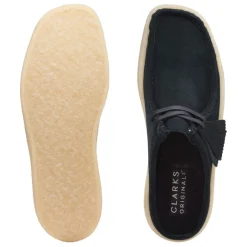 Clarks Originals Wallabee Cup Suede Shoes in Black