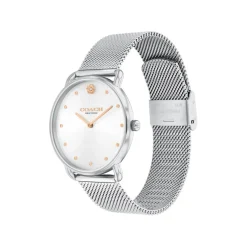 Coach Ladies Elliot Mesh Watch in Silver