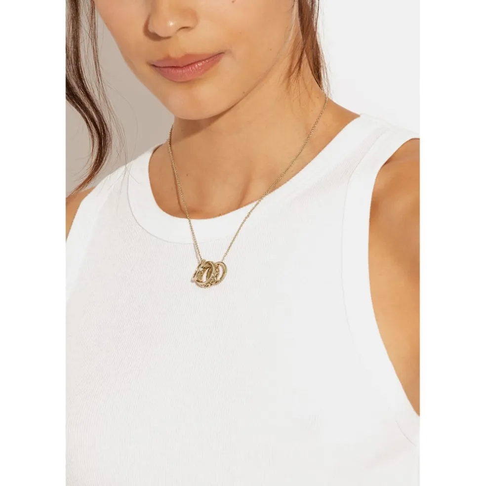 Coach Opn Pndnt Nklc in Gold