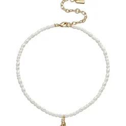 Coach Prl Chkr Nklc in White