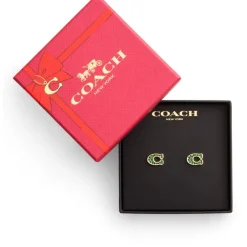 Coach Pv C Stud Erng in Green