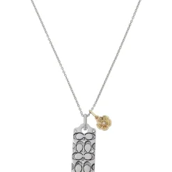 Coach Qlt Pednt Nklc in Silver