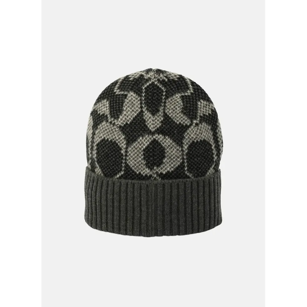 Coach Sig Beanie in Black