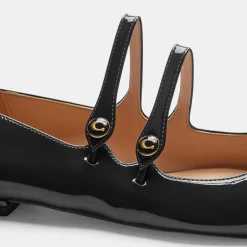 Coach Winley Mary Jane Flats in Black