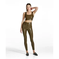 Commando Leather Leggings in Green