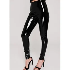 Commando Leather Patent Leggings in Black