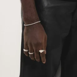 Common Lines Tennis Bracelet in Silver