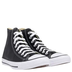 Converse All Star Leather Hi Top Trainers in Black