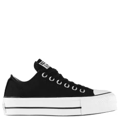 Converse Chuck Taylor All Star Platform Canvasas Low Top Shoes in Black