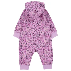 Converse Infants Allover Print Hooded Coverall in Pink