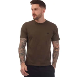 C.P. Company 30/1 Jersey Logo Patch T-Shirt in Green