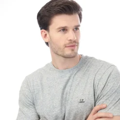 C.P. Company 30/1 Jersey Logo T-Shirt in Grey