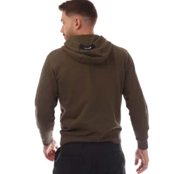 C.P. Company Diagonal Raised Fleece Lens Hoodie in Green