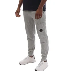 C.P. Company Diagonal Raised Fleece Lens Sweatpants in Grey