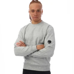 C.P. Company Diagonal Raised Fleece Sweatshirt in Grey