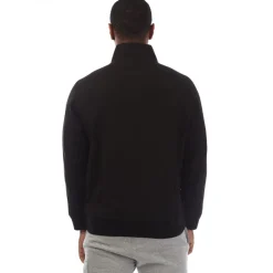 C.P. Company Diagonal Raised Fleece Half-Zip Sweatshirt in Black