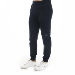 C.P. Company Diagonal Raised Fleece Cargo Sweatpants in Navy