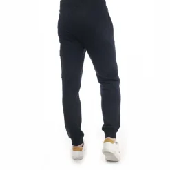 C.P. Company Diagonal Raised Fleece Cargo Sweatpants in Navy