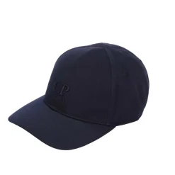 C.P. Company Gabardine Logo Cap in Navy