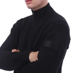C.P. Company Knitted Half-Zip Sweatshirt in Black
