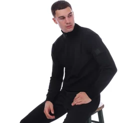 C.P. Company Knitted Half-Zip Sweatshirt in Black