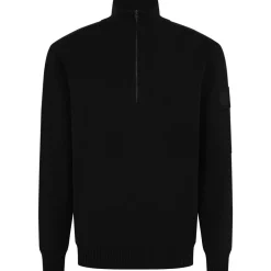 C.P. Company Knitwear Polo Collar in Black