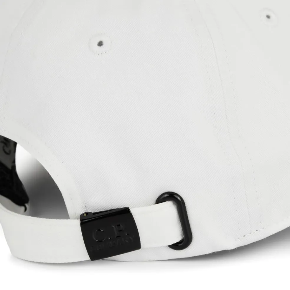C.P. Company Logo Baseball Cap in White