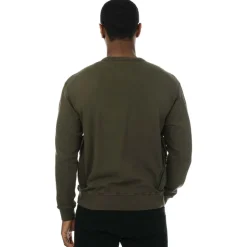 C.P. Company Mens Cotton Fleece Mixed Sweatshirt in Khaki