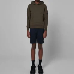 C.P. Company Micro Lens Fleece Shorts in Blue