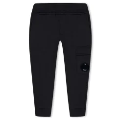 C.P. Company Mid Weight Fleece Lens Joggers Junior in Black