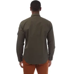 C.P. Company Organic Gabardine Lens Shirt in Green