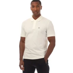 C.P. Company Stretch Piquet Logo Polo Shirt in White