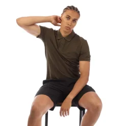 C.P. Company Stretch Piquet Logo Polo Shirt in Green