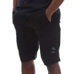 C.P. Company Stretch Sateen Cargo Shorts in Black