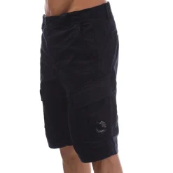 C.P. Company Stretch Sateen Cargo Shorts in Navy