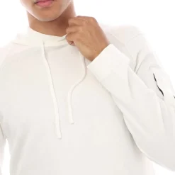 C.P. Company Tricot Lens Hoodie in White