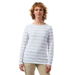 Craghoppers Erin Boat Neck Relaxed Fit Shirt in Purple